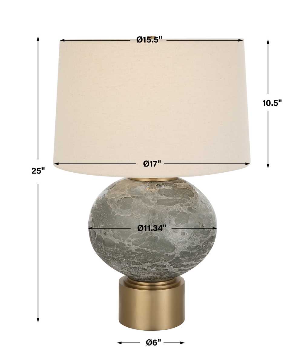 Lunia Grey Glass Table Lamp