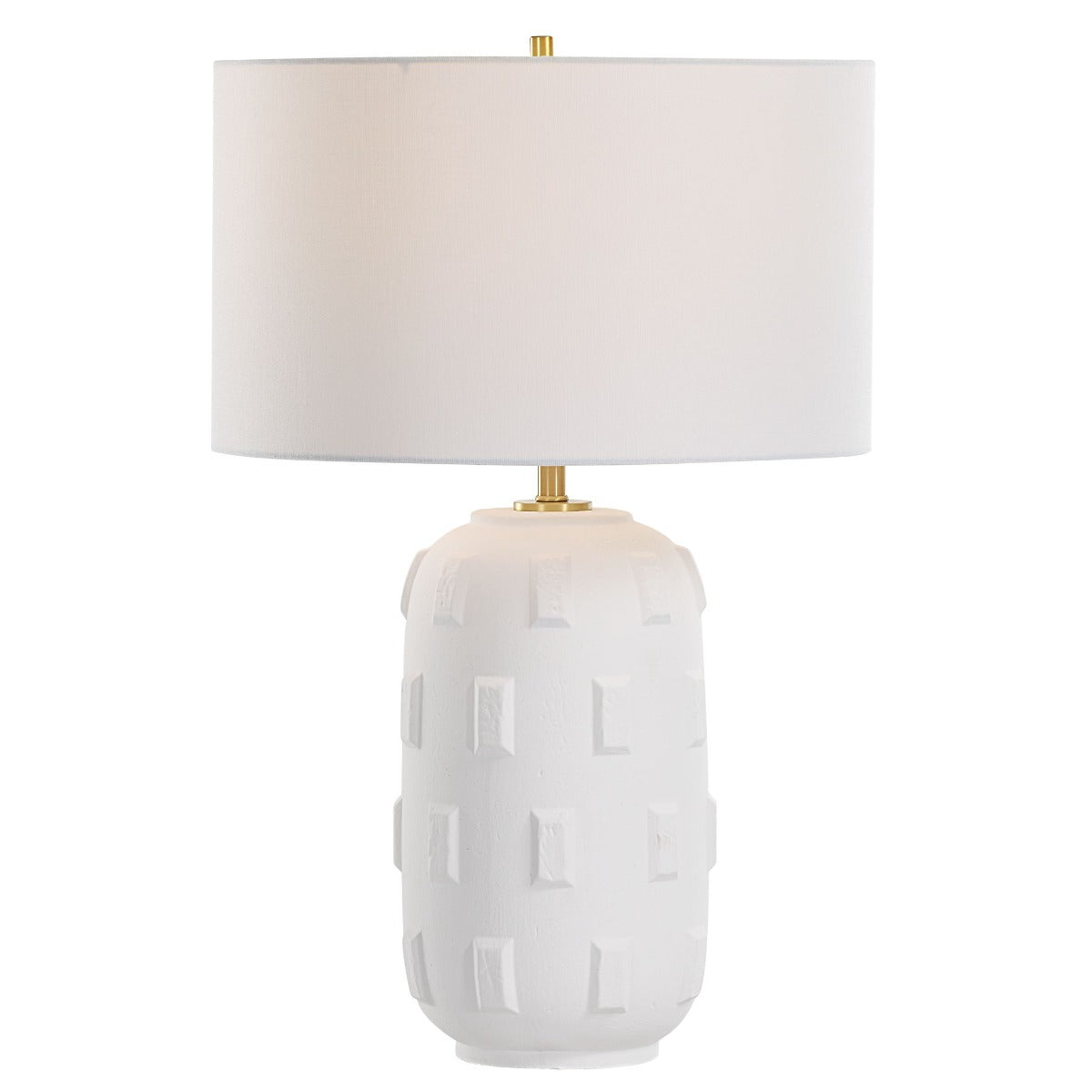 Emerie Textured White Table Lamp