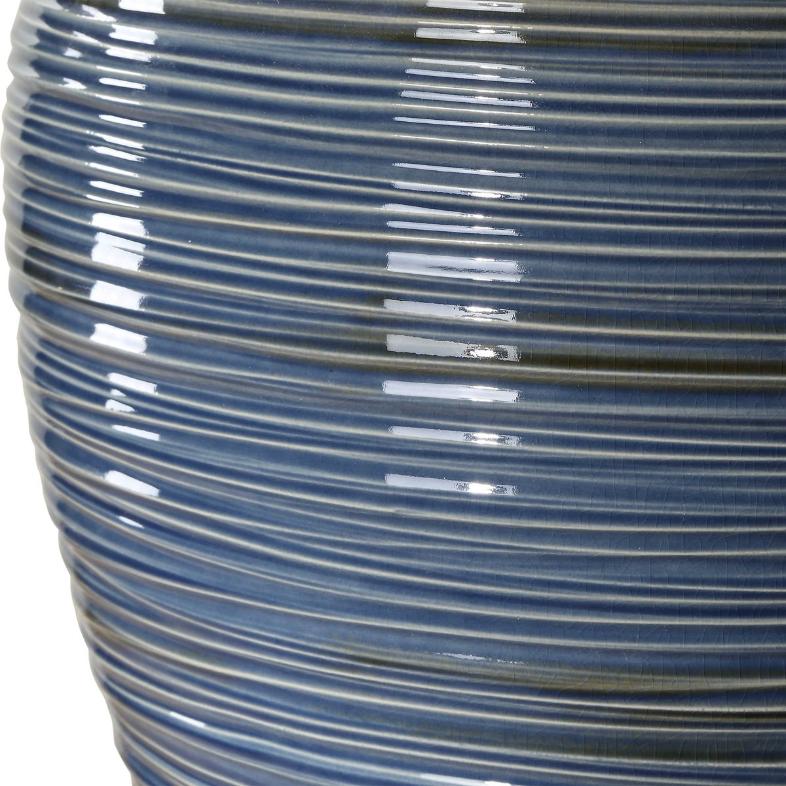 Moher Glossy Blue Table Lamp