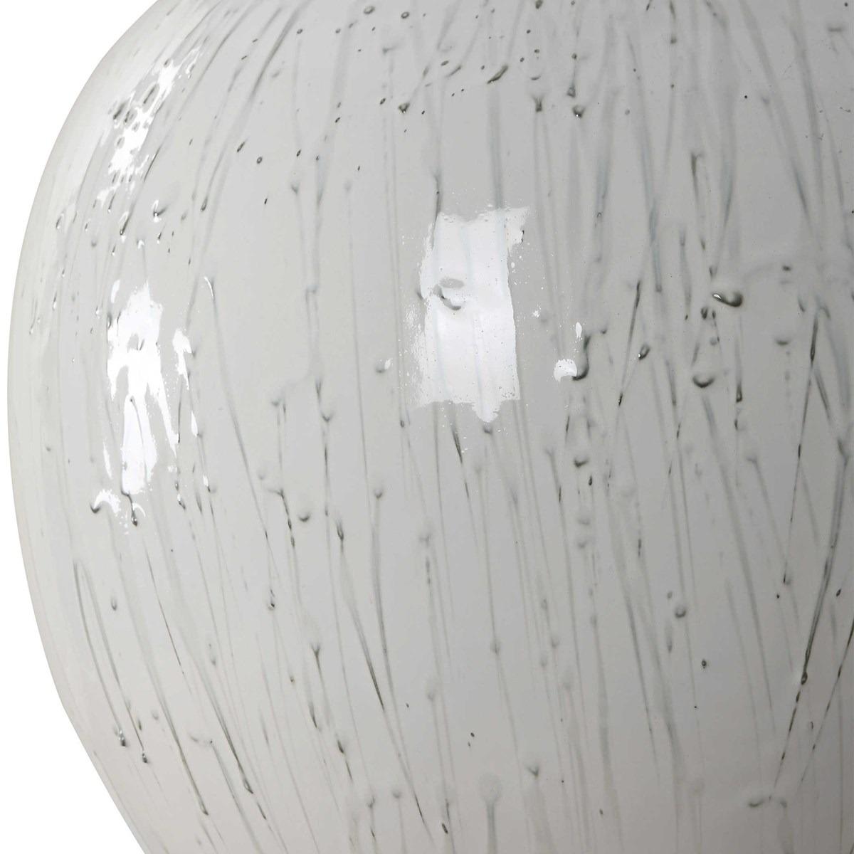 Dribble White Glaze Table Lamp