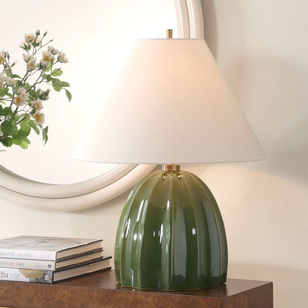 Renna Moss Green Table Lamp
