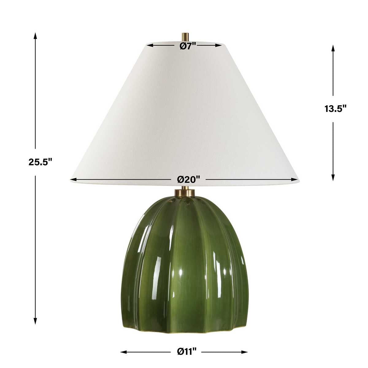 Renna Moss Green Table Lamp