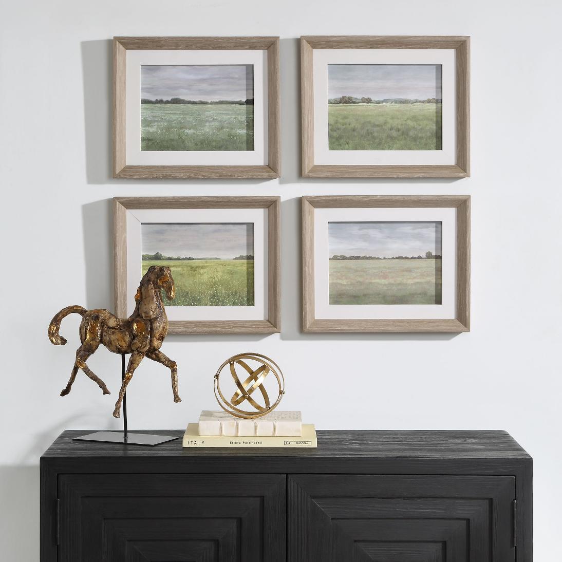 Quiet Meadows Framed Prints – Set of 4