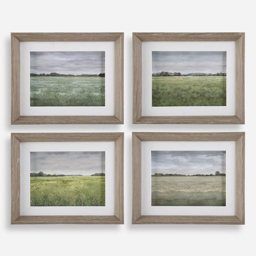 Quiet Meadows Framed Prints – Set of 4
