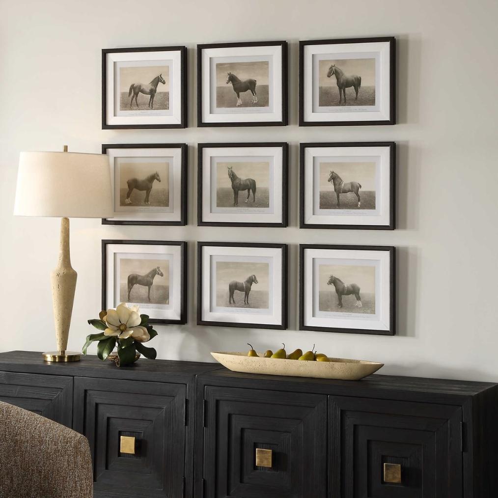 Equine Dynasty Framed Prints – Set of 9