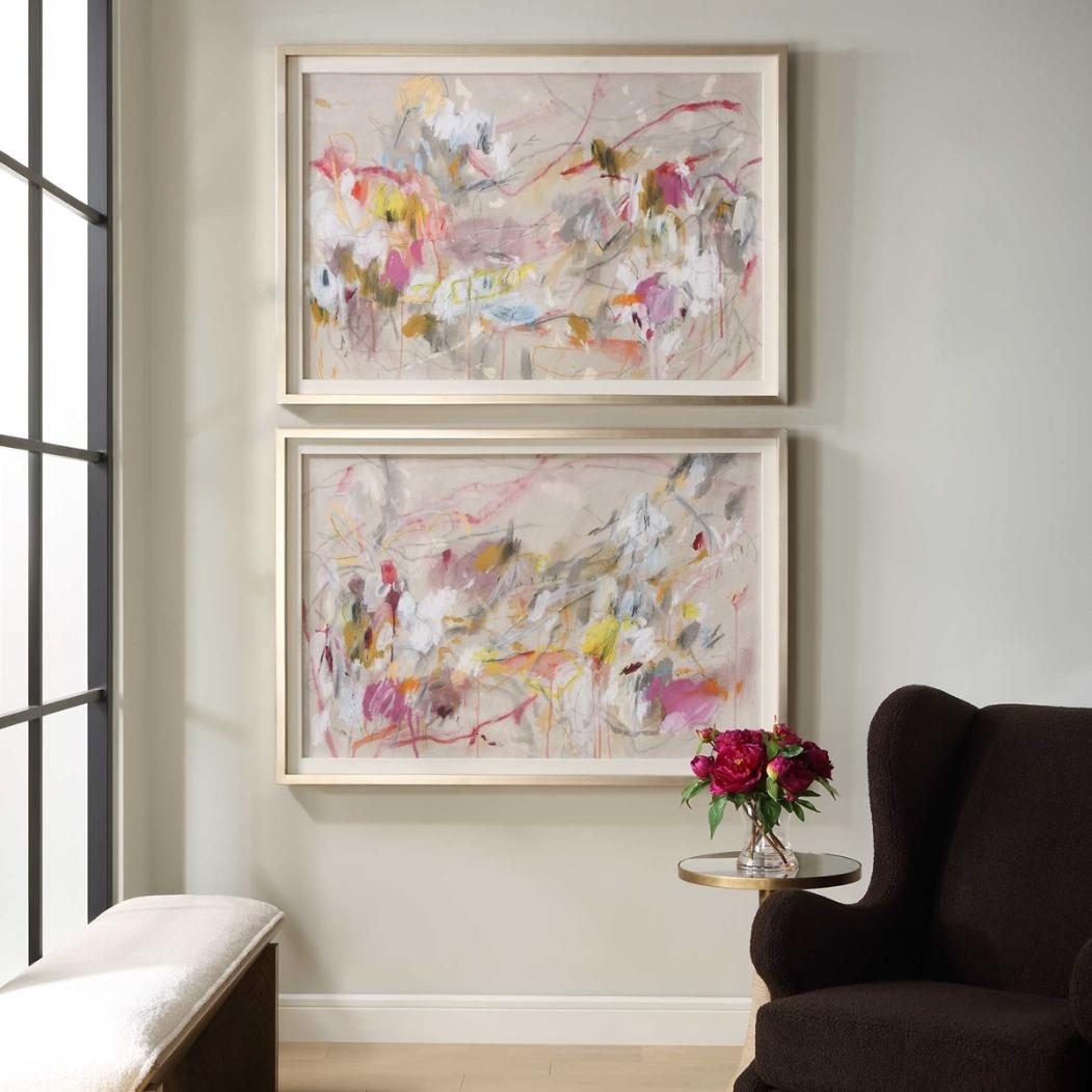 Metropolitan Rush Abstract Prints – Set of 2