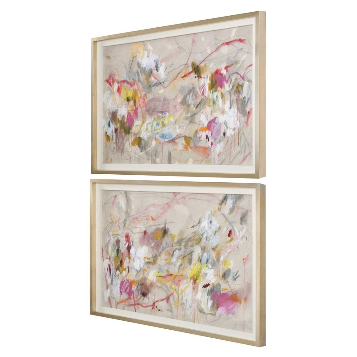 Metropolitan Rush Abstract Prints – Set of 2
