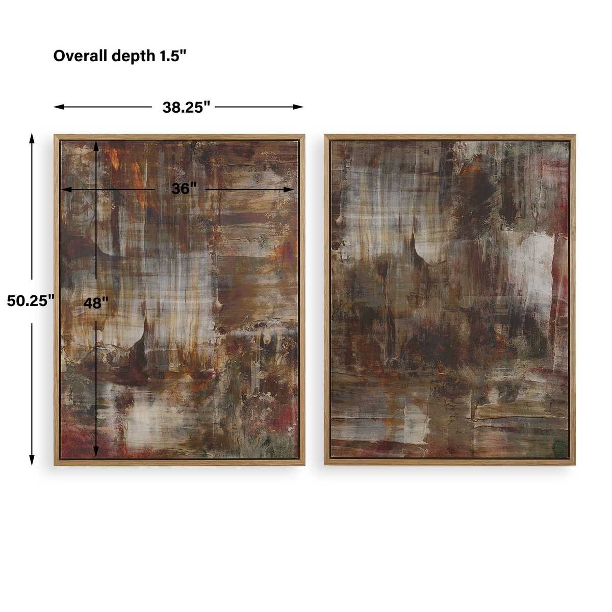 Molten Patina Framed Canvases – Set of 2