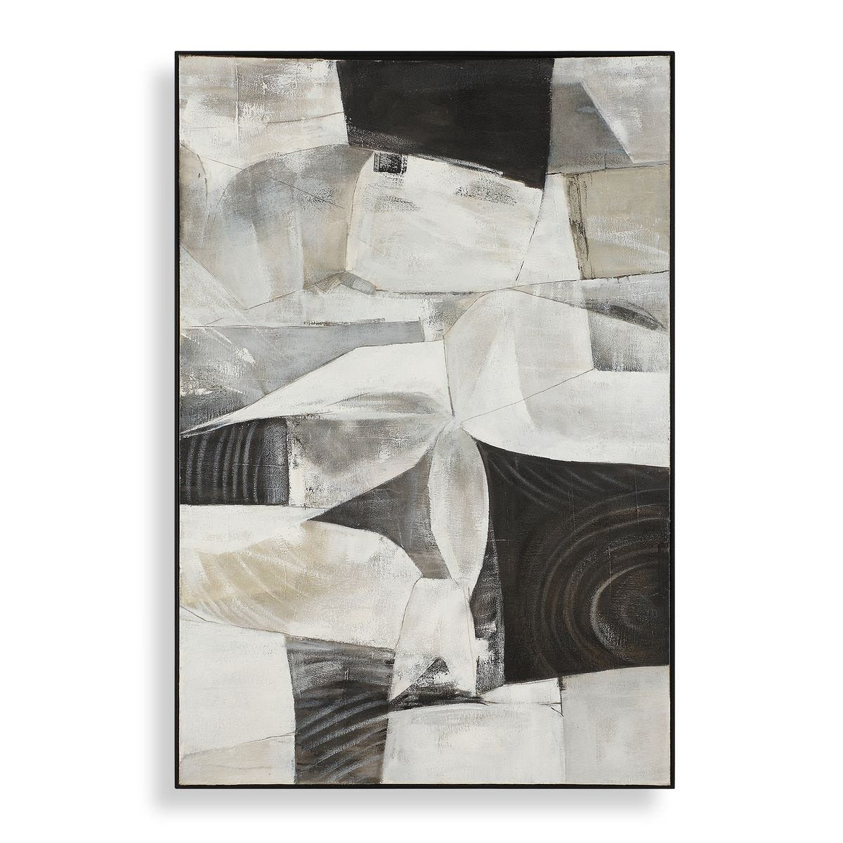 Folding Time Framed Abstract Art