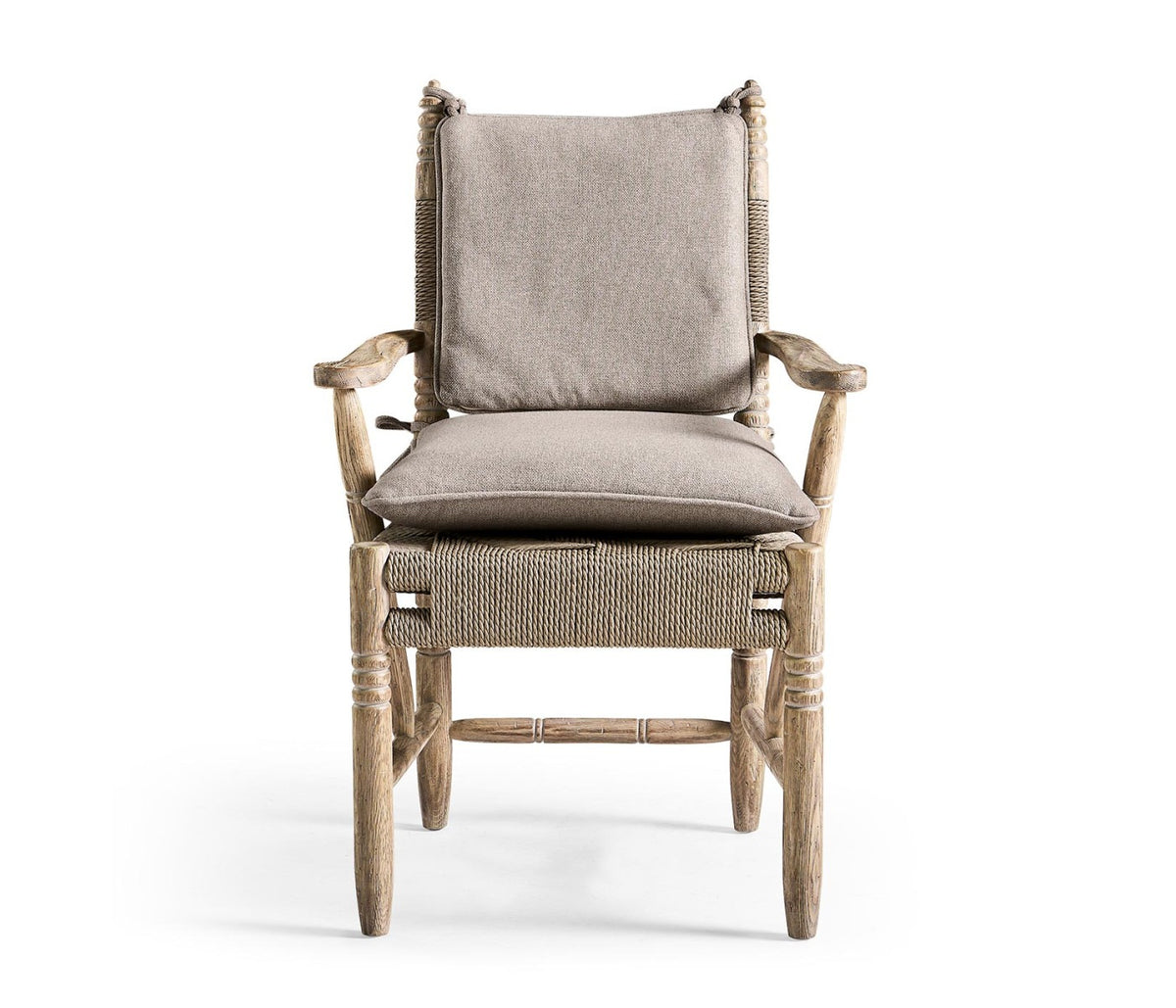 Sagehill Rush Seat Arm Dining Chair