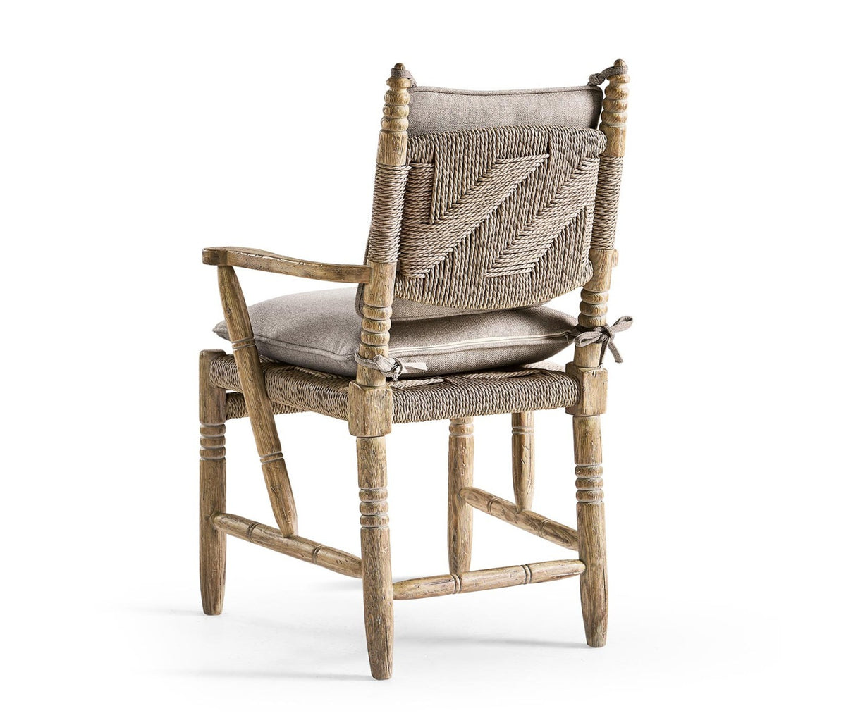Sagehill Rush Seat Arm Dining Chair