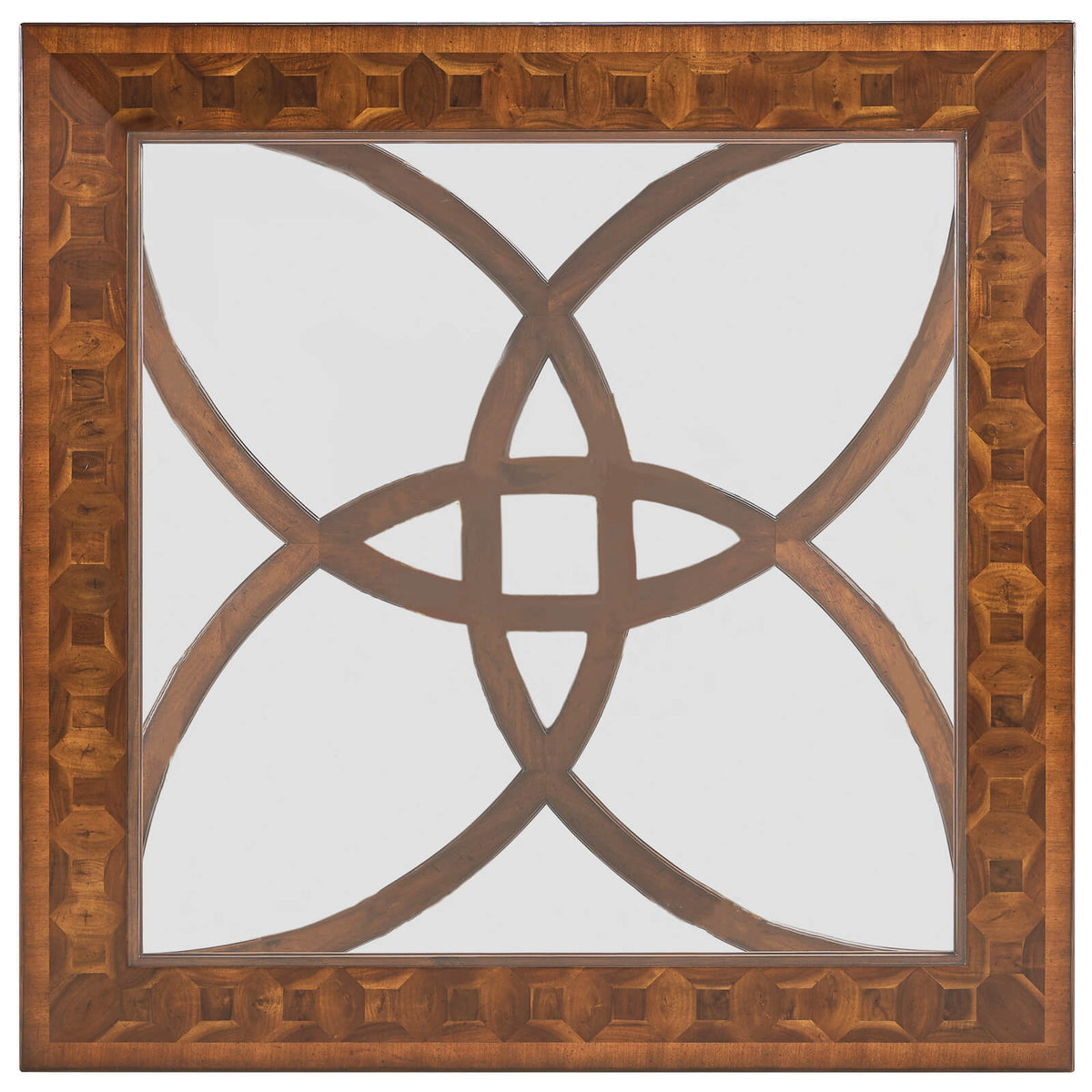 Square Oyster Coffee Table – Clear Glass Top