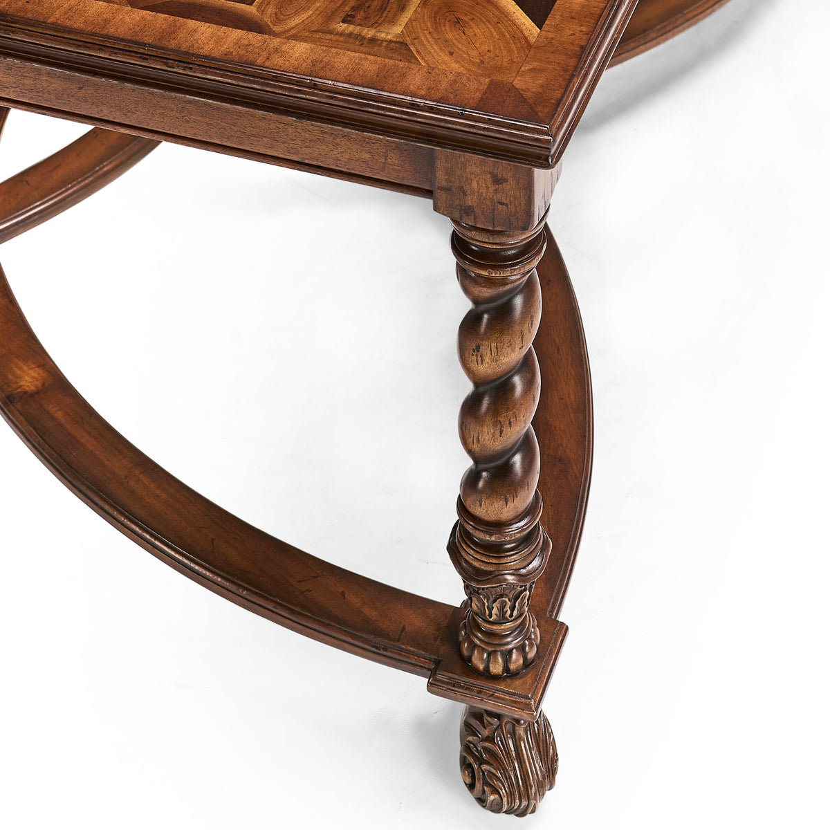 Square Oyster Coffee Table – Clear Glass Top