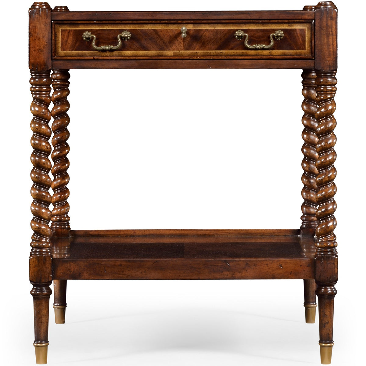 Regency Style Square Side Table – Mahogany