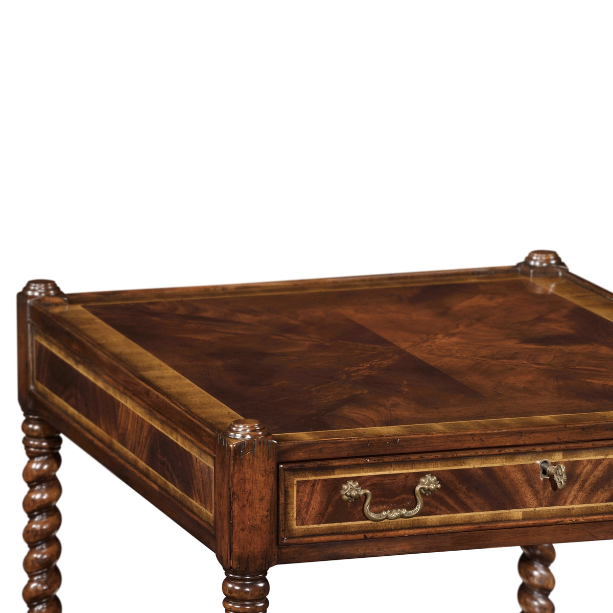 Regency Style Square Side Table – Mahogany