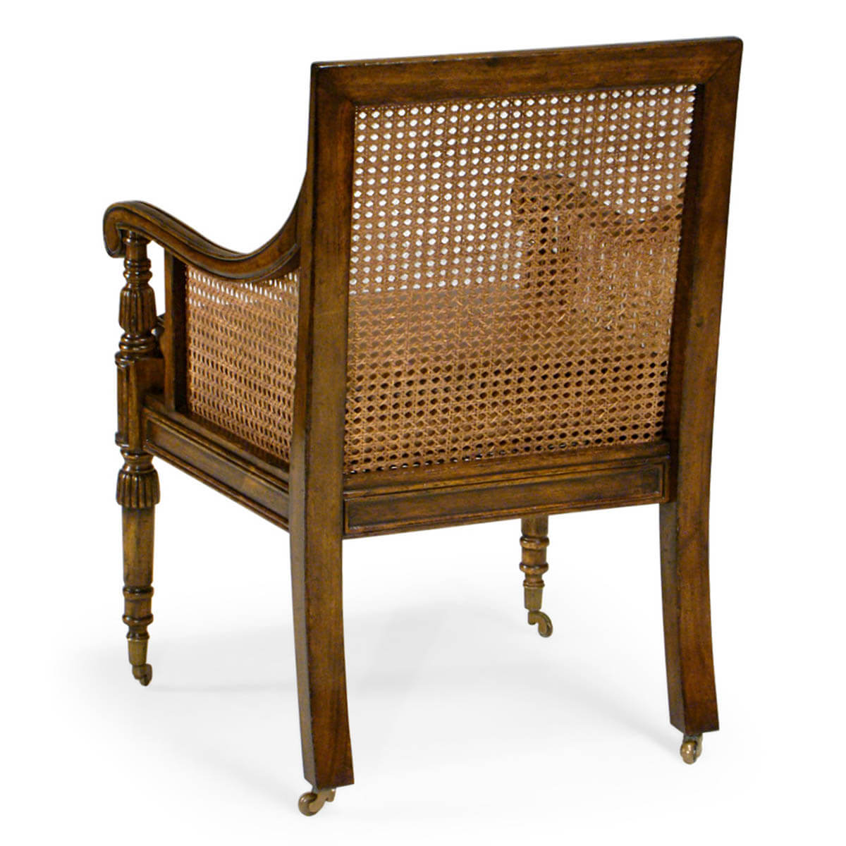 Bergere Occasional Chair with Cane Back – Leather