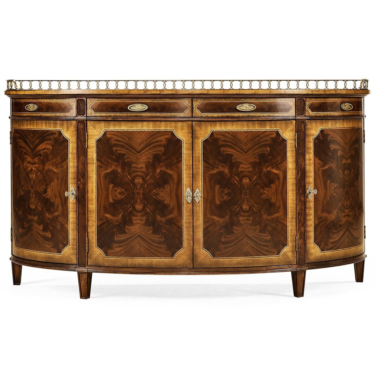 Large Mahogany Demilune Sideboard
