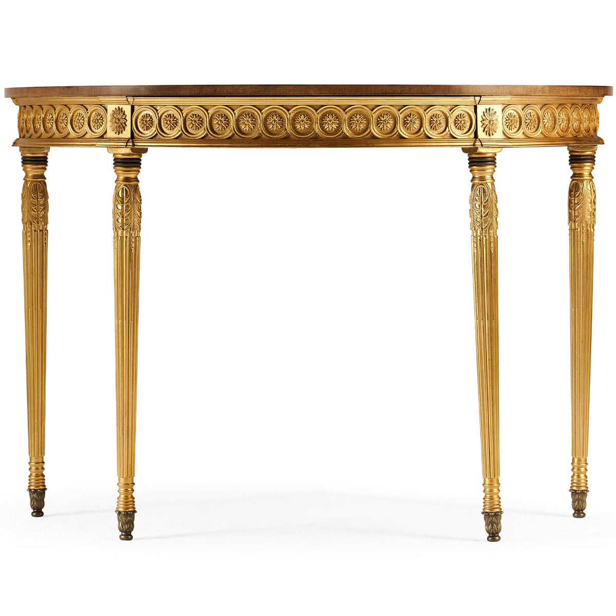 Gilded Demilune Console Table