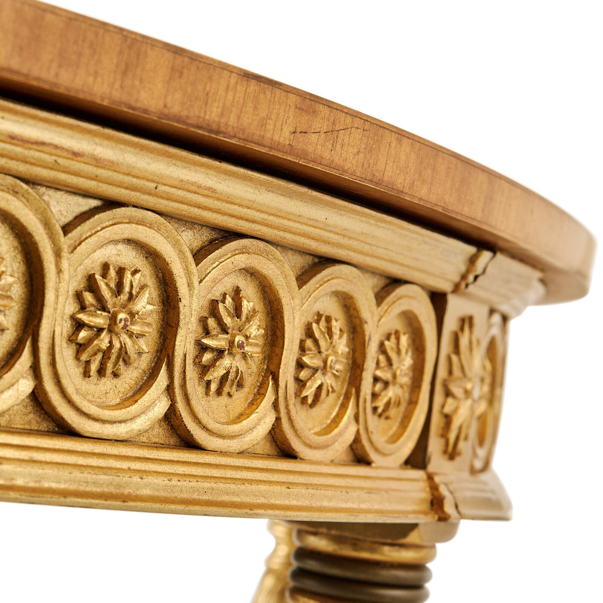 Gilded Demilune Console Table