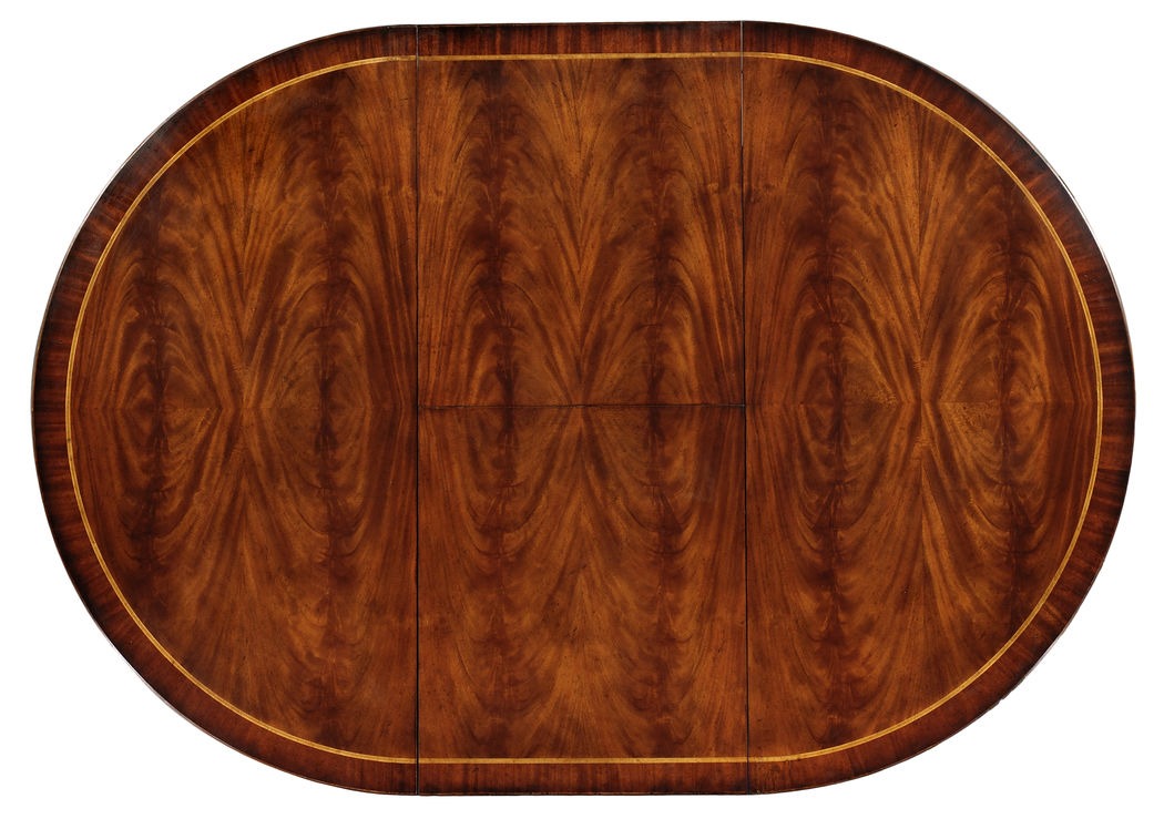 Extending Round Dining Table – Mahogany, 137–195 cm