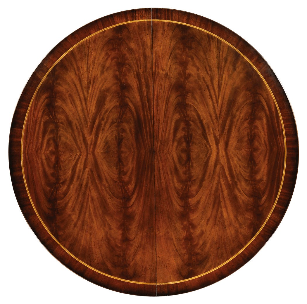 Extending Round Dining Table – Mahogany, 137–195 cm