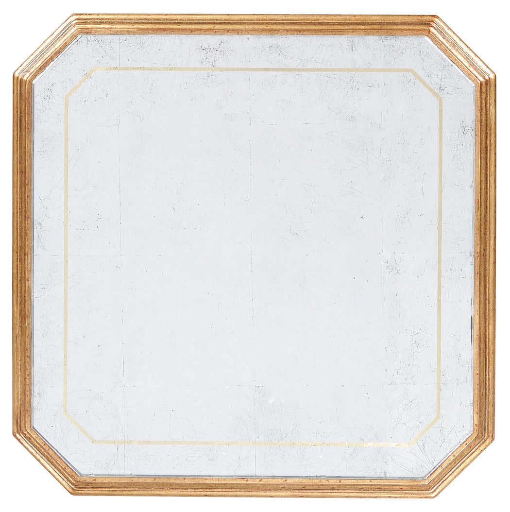 Octagonal Side Table – Églomisé and Gilded Iron