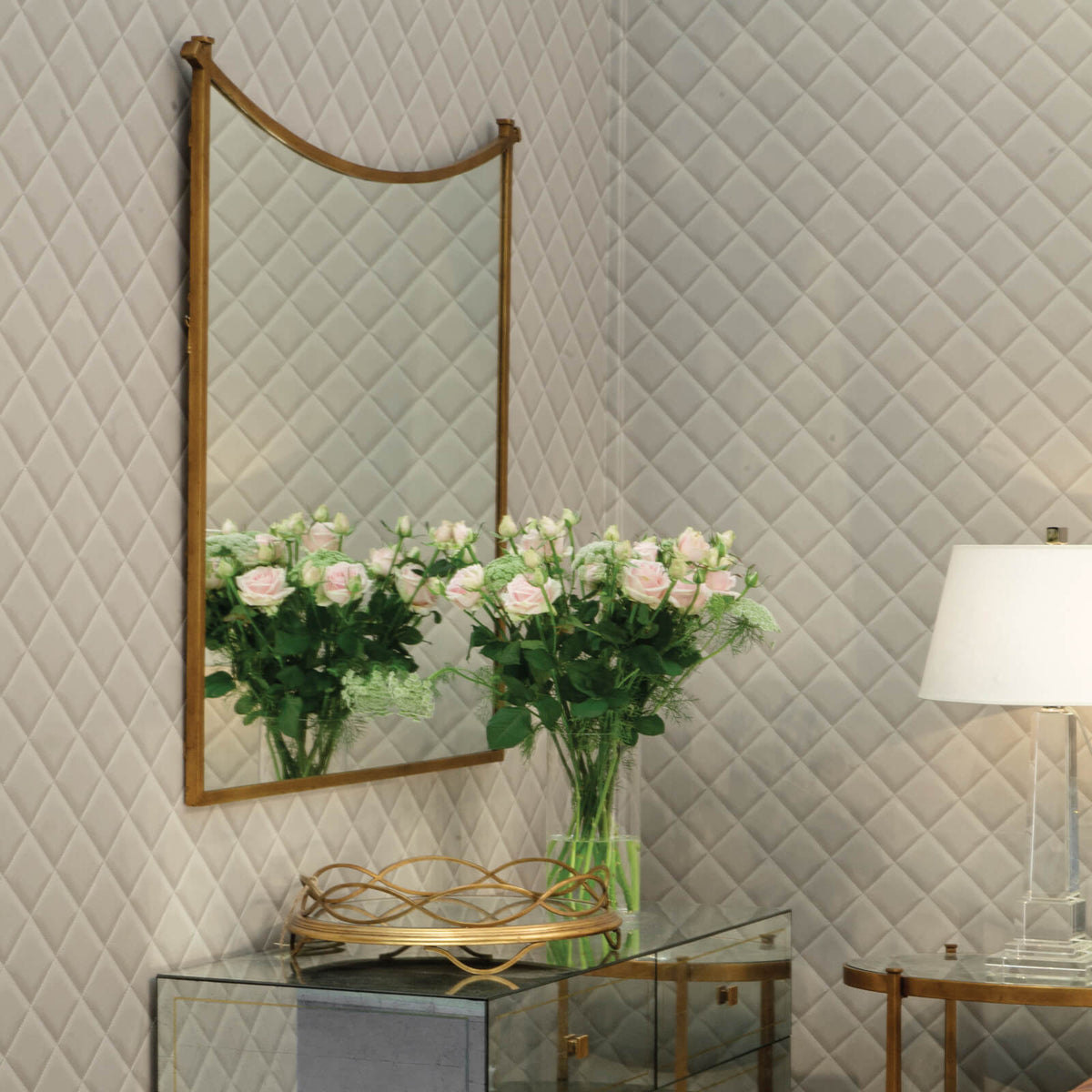 Luxe Inverted Arch Wall Mirror – Gilded Gold