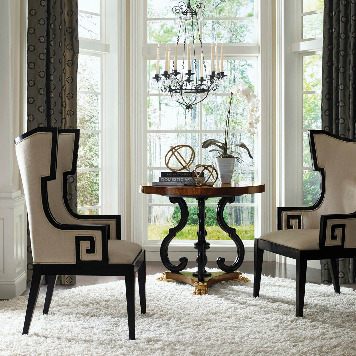 Mahogany Centre Table with Gilded Lions Paw Feet
