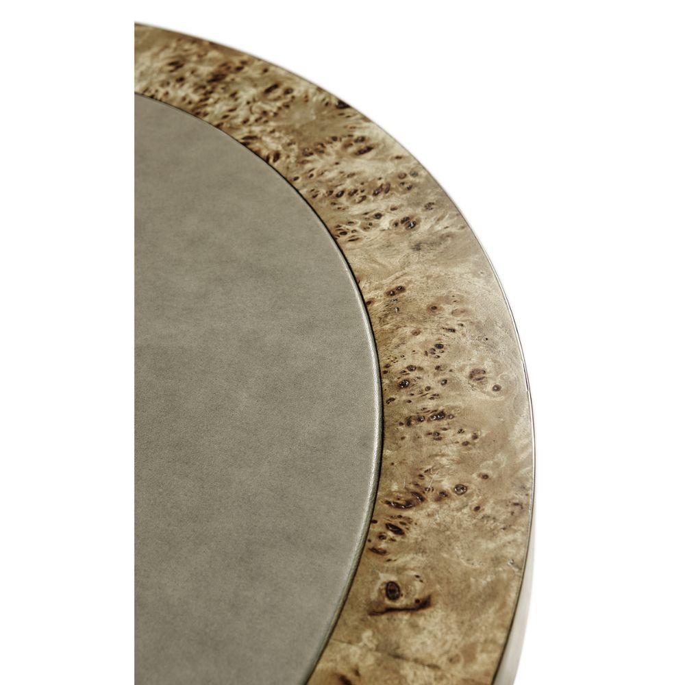 Fulgurite Golden Amber Round Side Table