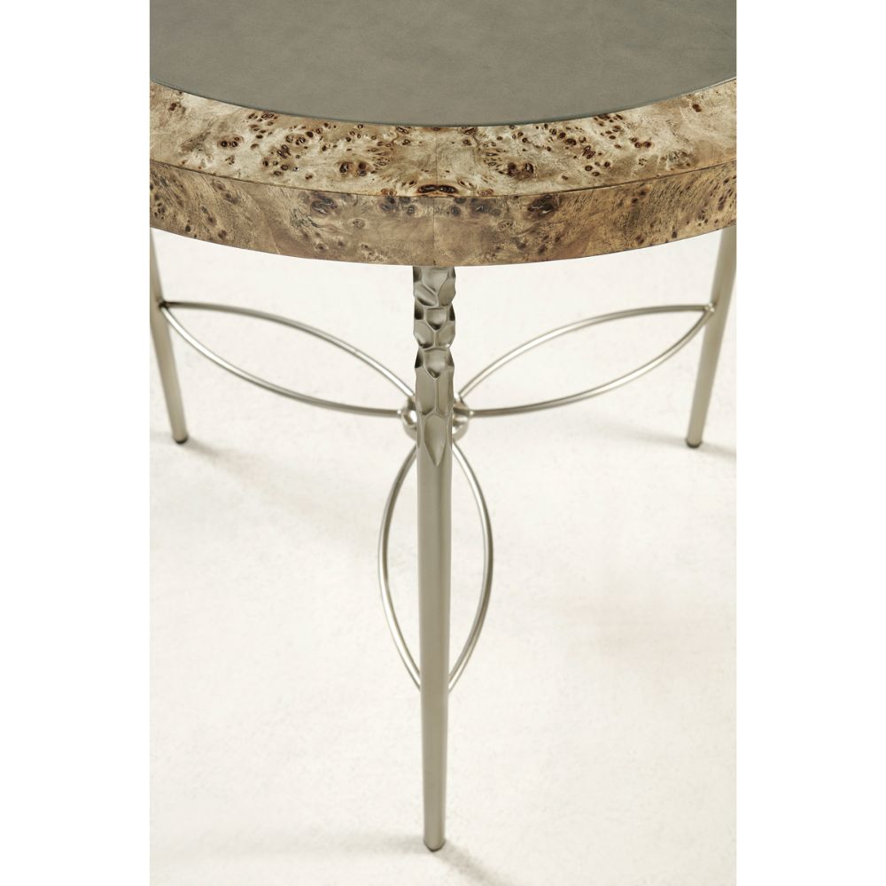 Fulgurite Golden Amber Round Side Table