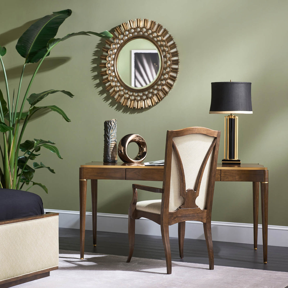Berkley Burst Gilded Round Wall Mirror