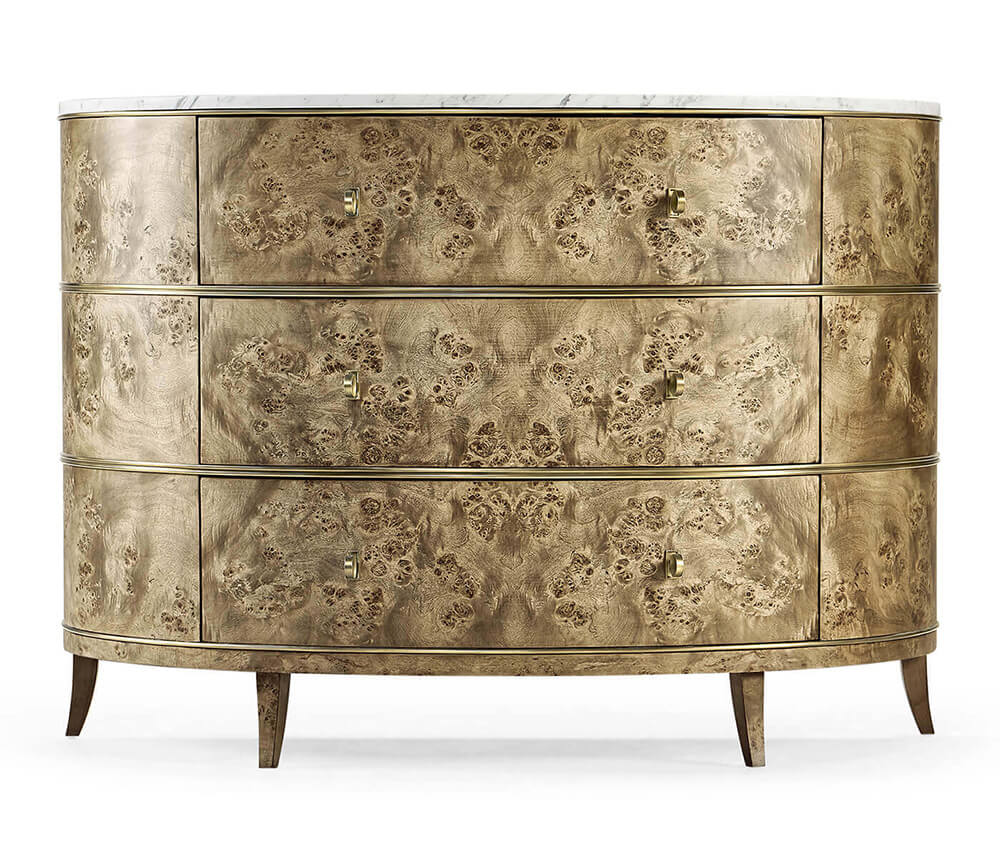 Hamilton Demilune Chest – Marble Top