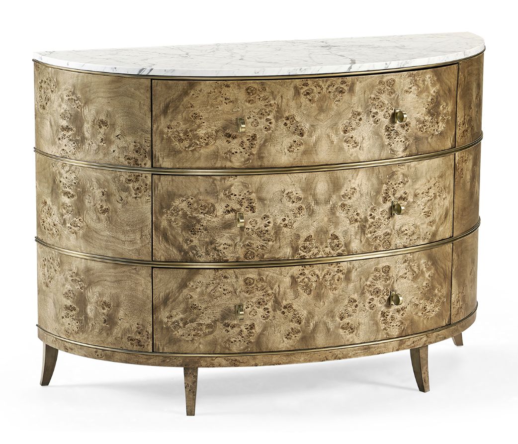 Hamilton Demilune Chest – Marble Top