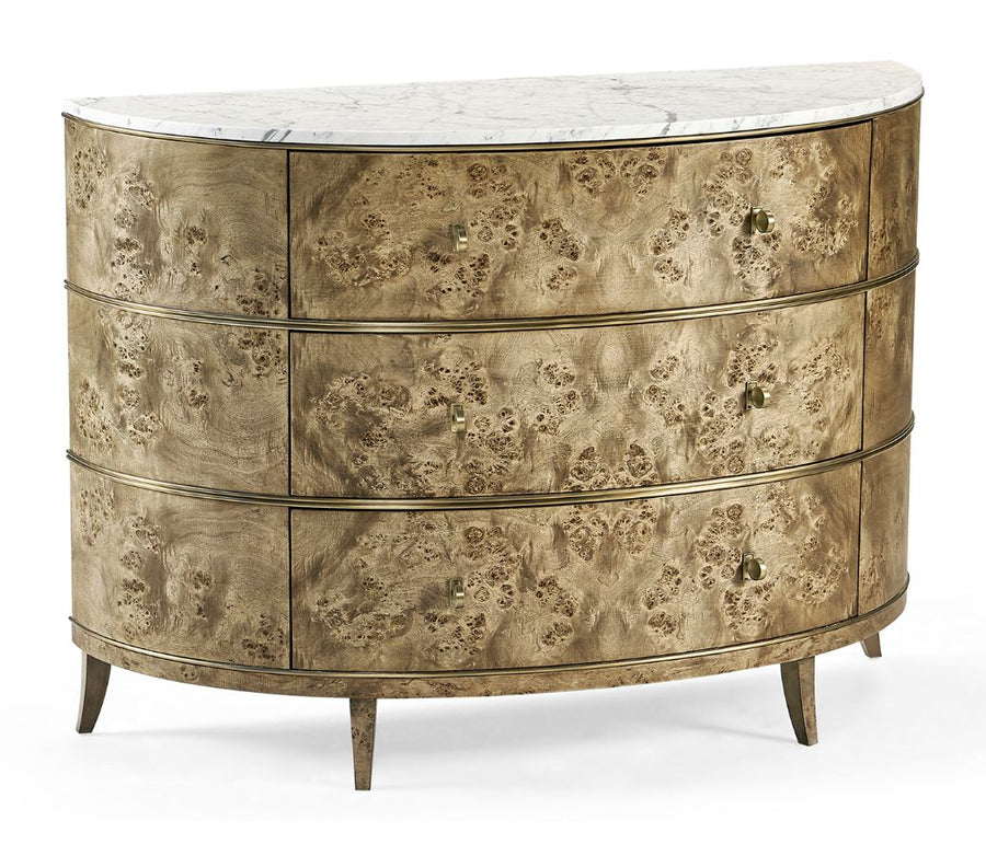 Hamilton Demilune Chest – Marble Top