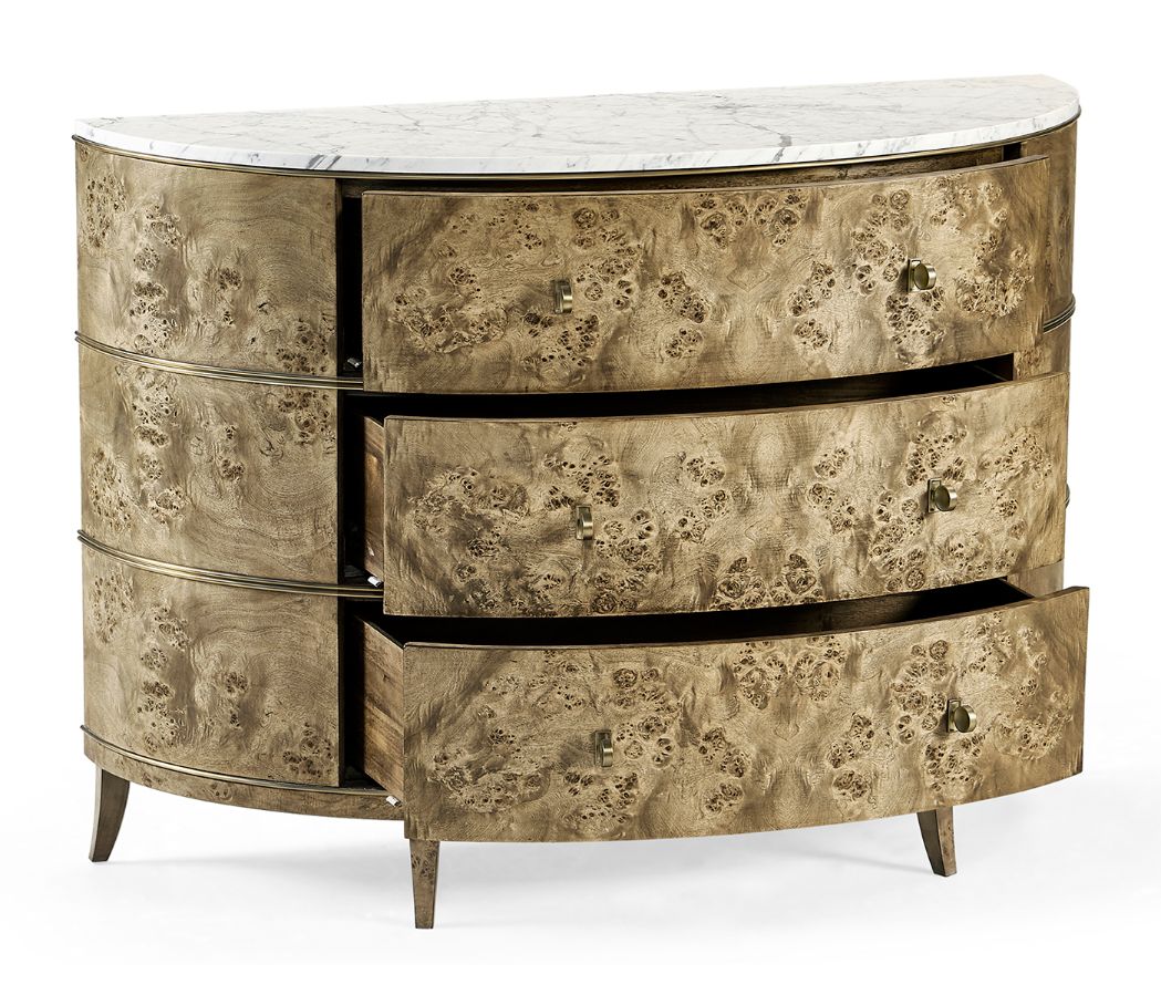 Hamilton Demilune Chest – Marble Top