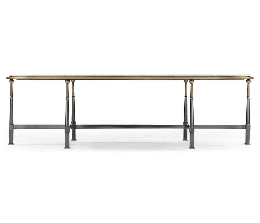 Hamilton Oval Coffee Table – Carrara Marble