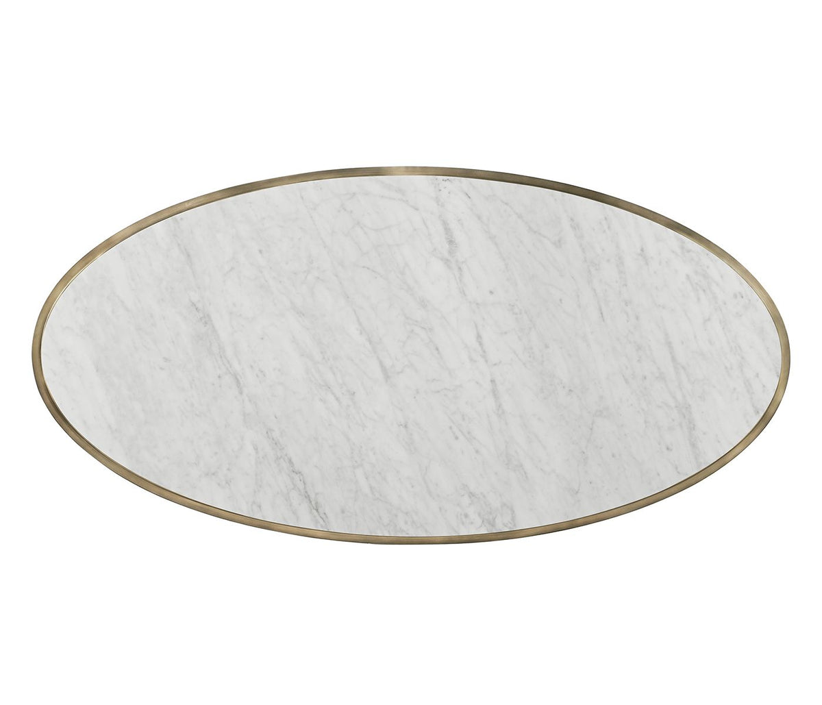 Hamilton Oval Coffee Table – Carrara Marble