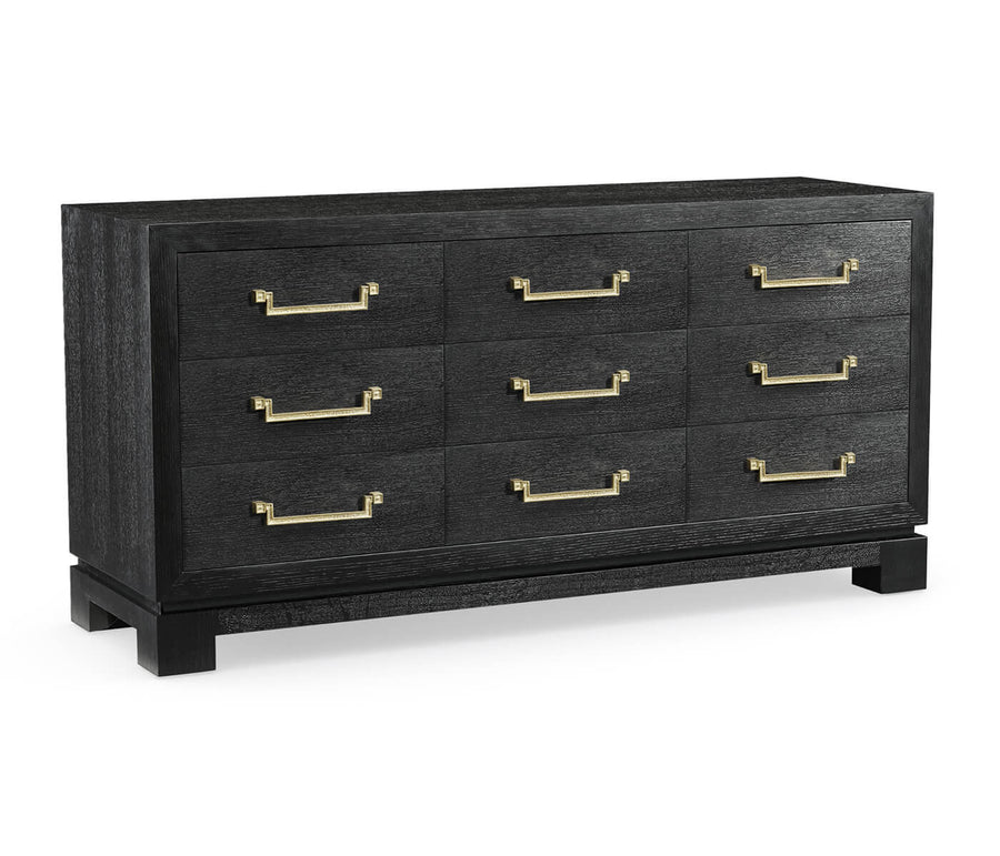 Ebonised Oak 9 Drawer Dresser