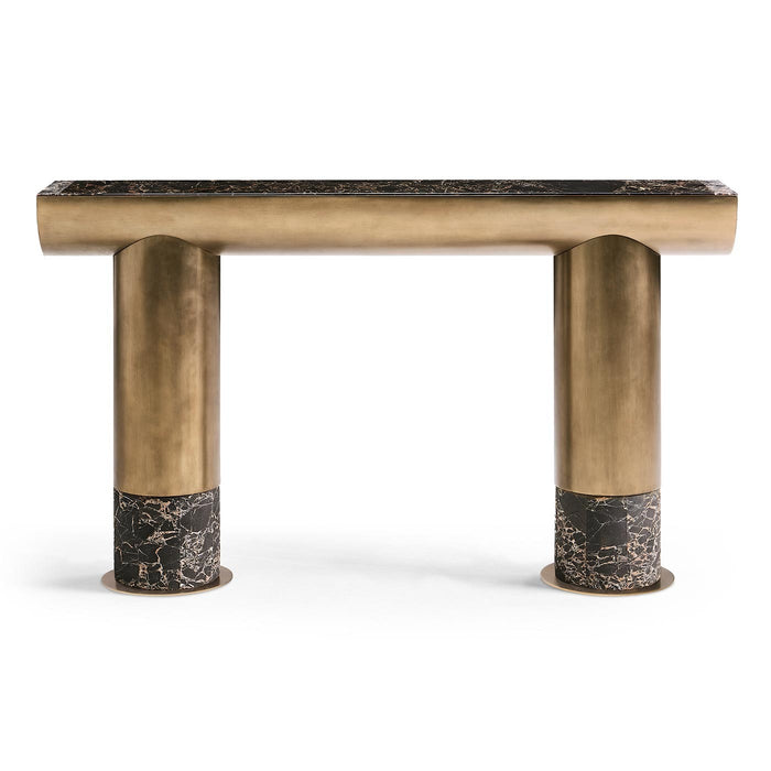 Nova Marble and Brass Console Table