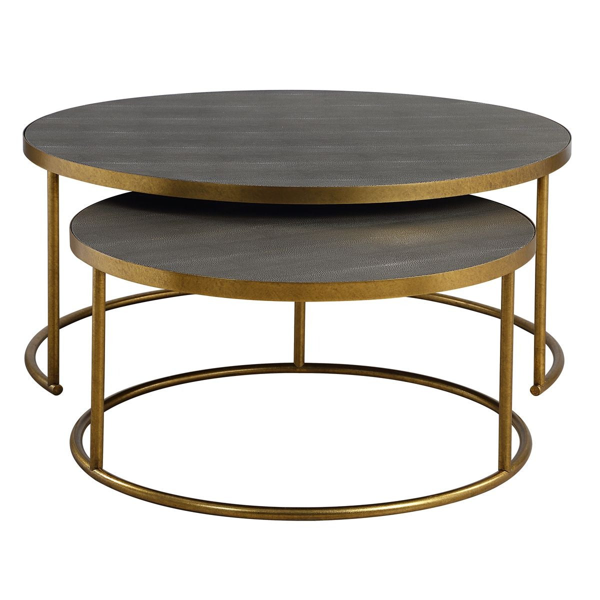 Aragon Nesting Coffee Tables – Grey, Set of 2
