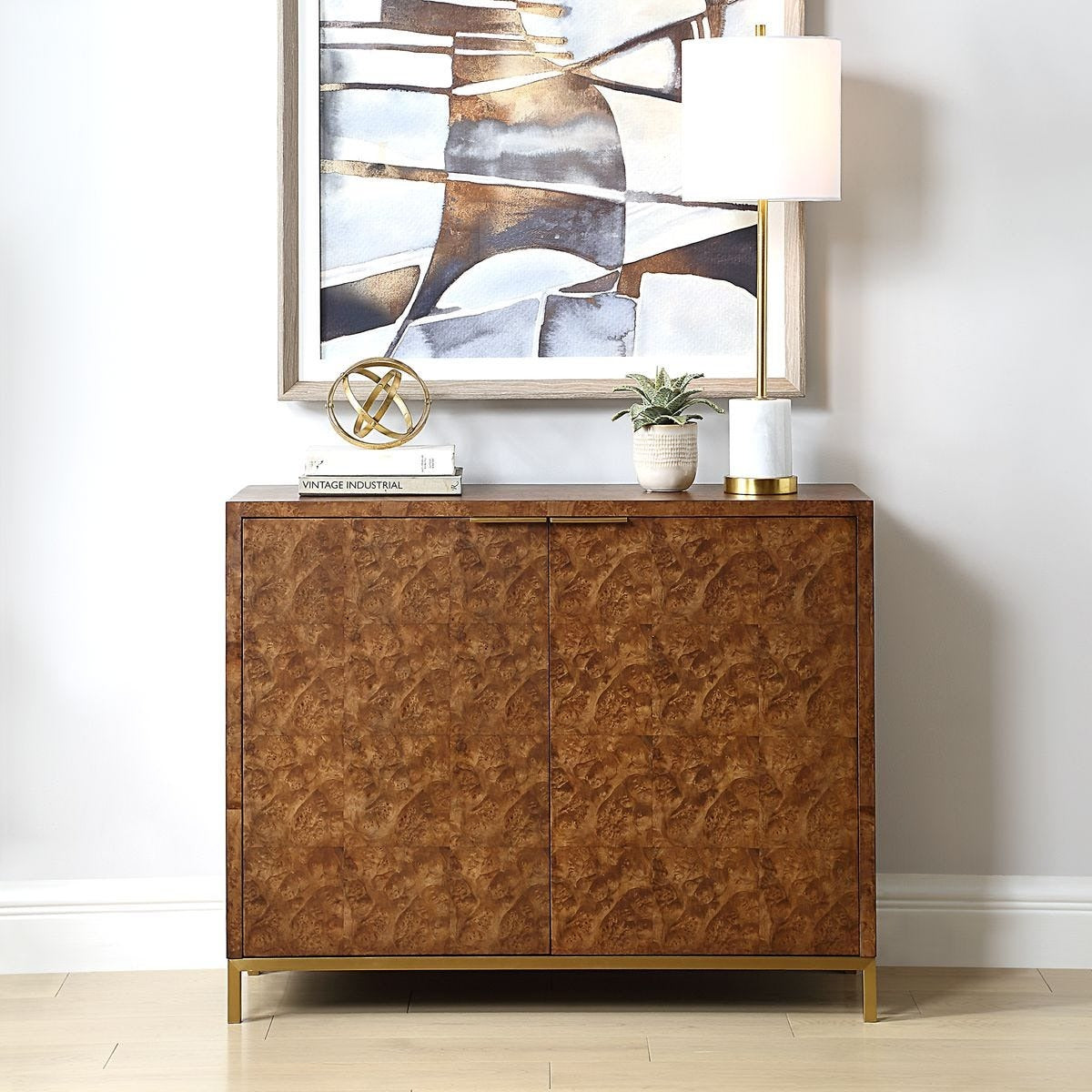 Jethro Burl 2 Door Cabinet