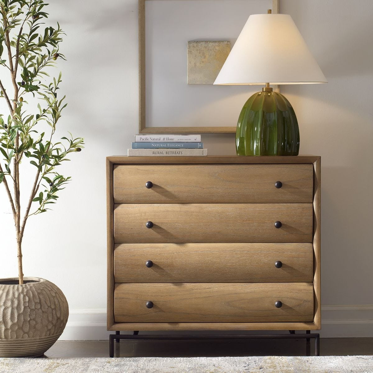 Millard Curved Four Drawer Chest
