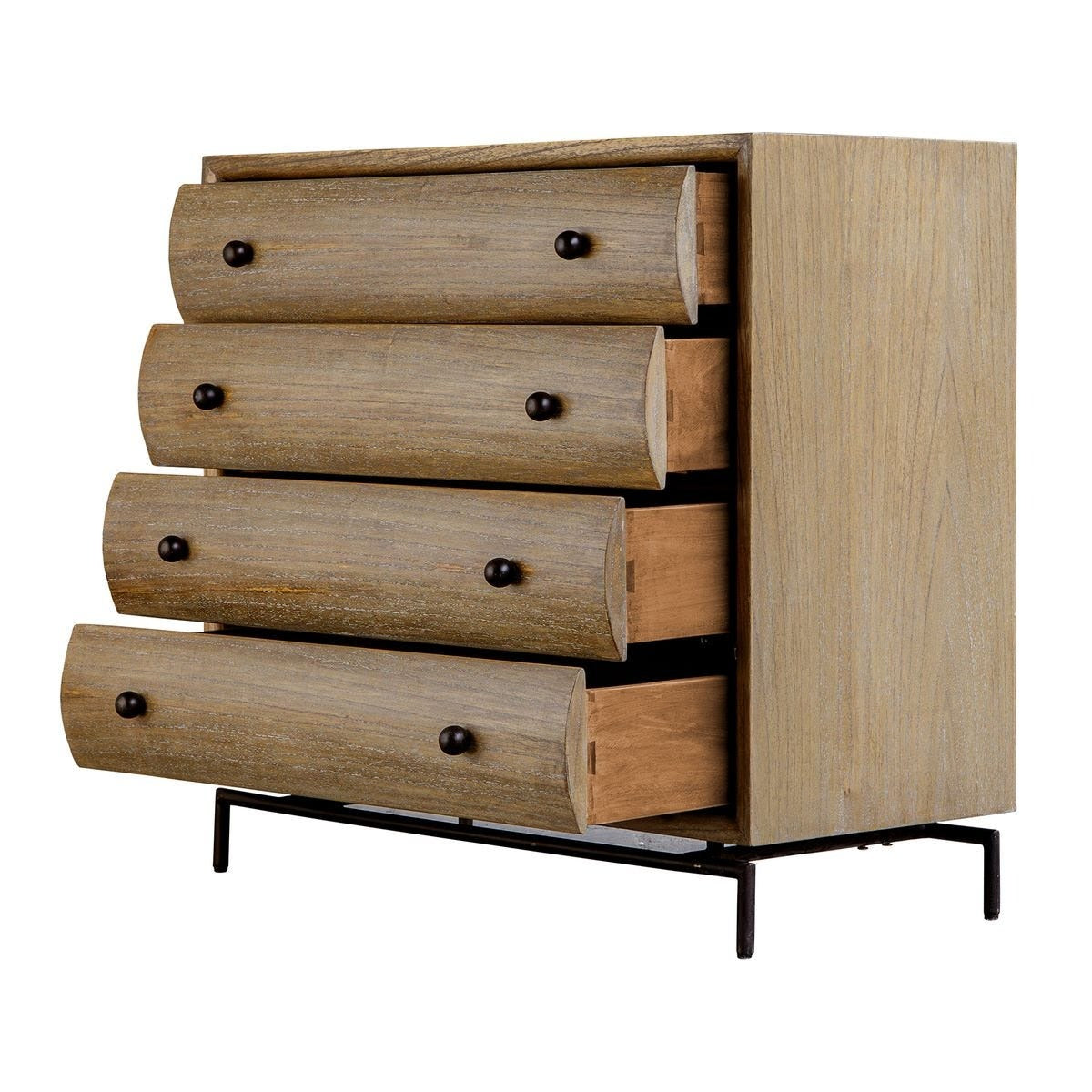 Millard Curved Four Drawer Chest