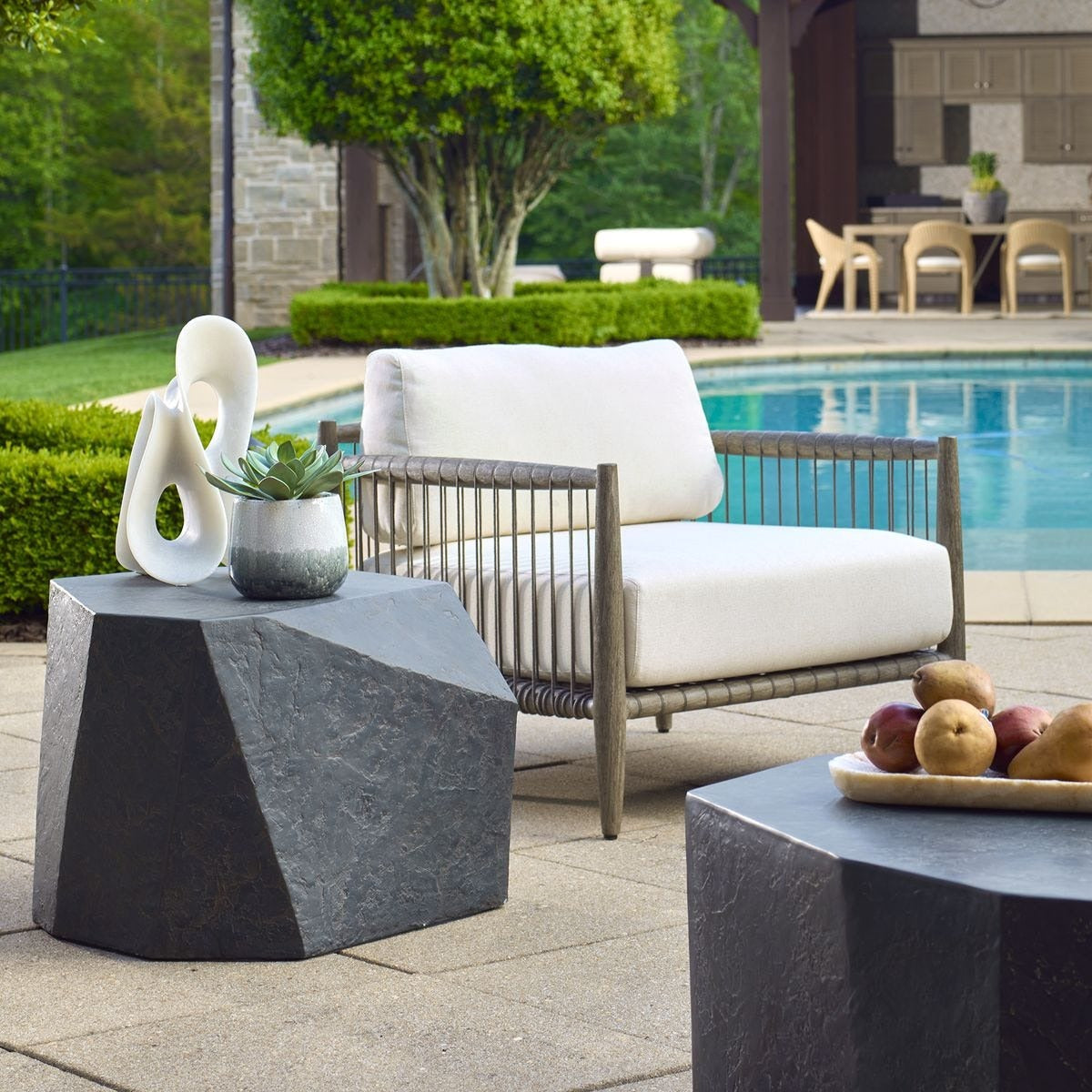 Parra Slate Outdoor Side Table