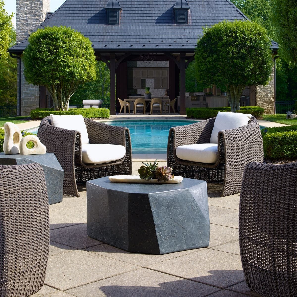 Parra Slate Outdoor Coffee Table