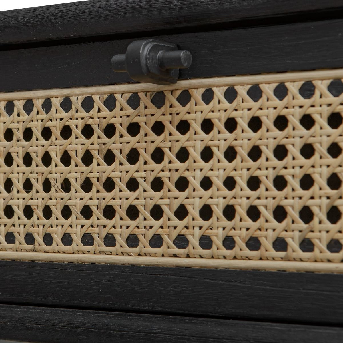 Coast Black Rattan Side Table