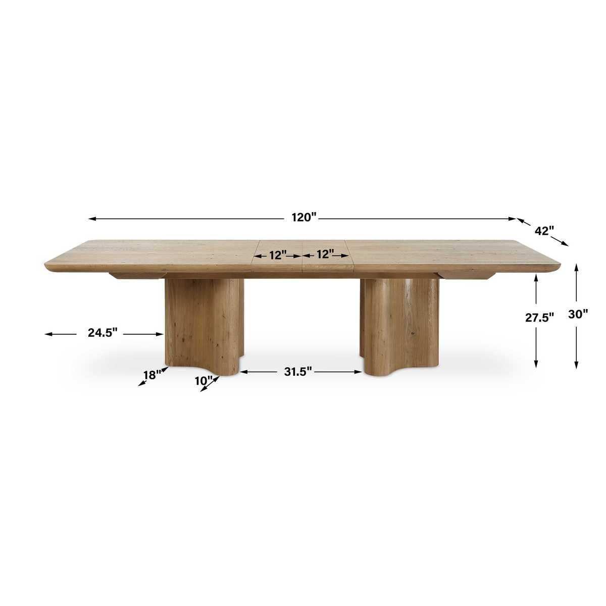 Cecelia Oak Extending Dining Table – 244–305cm