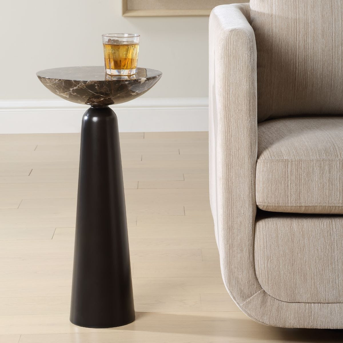 Hastings Accent Table – Brown Marble