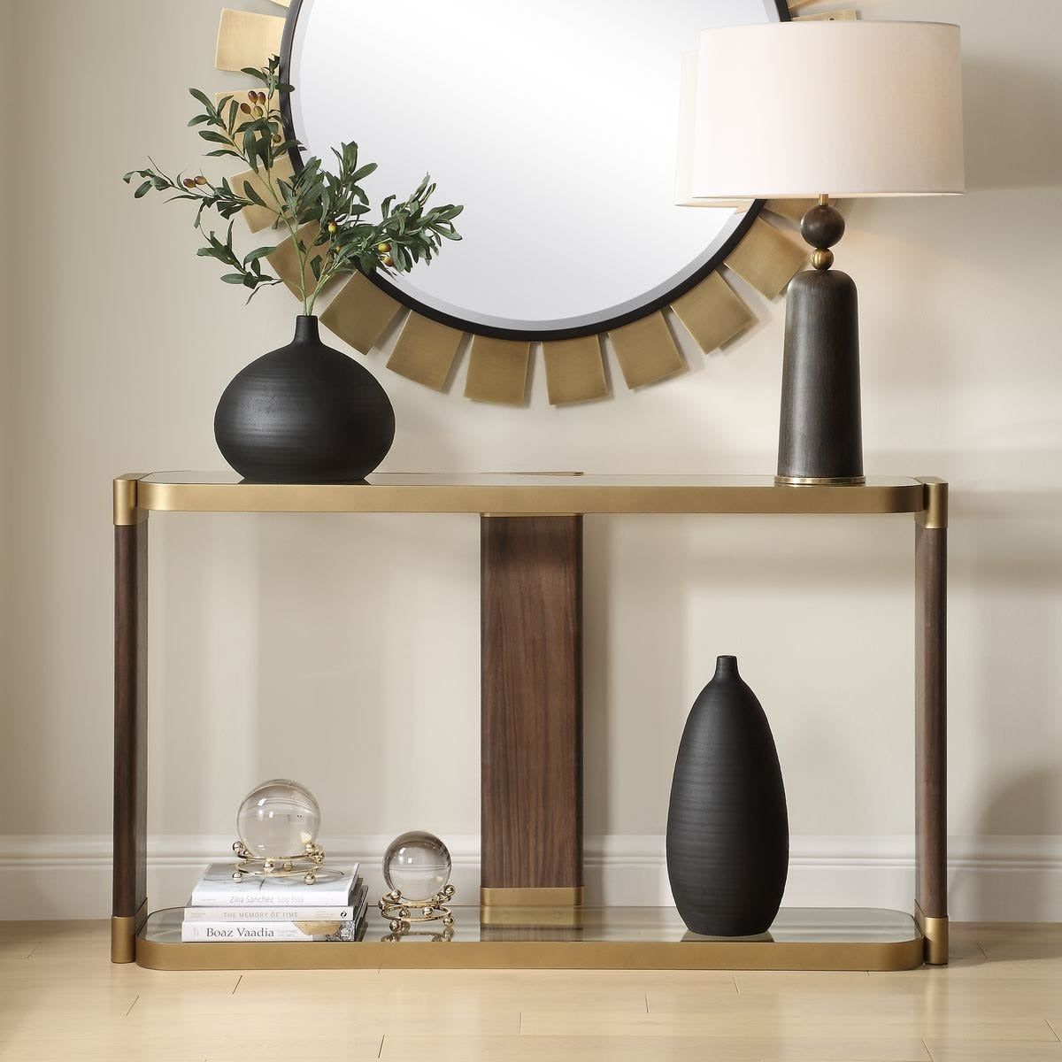 Ryles Glass Console Table