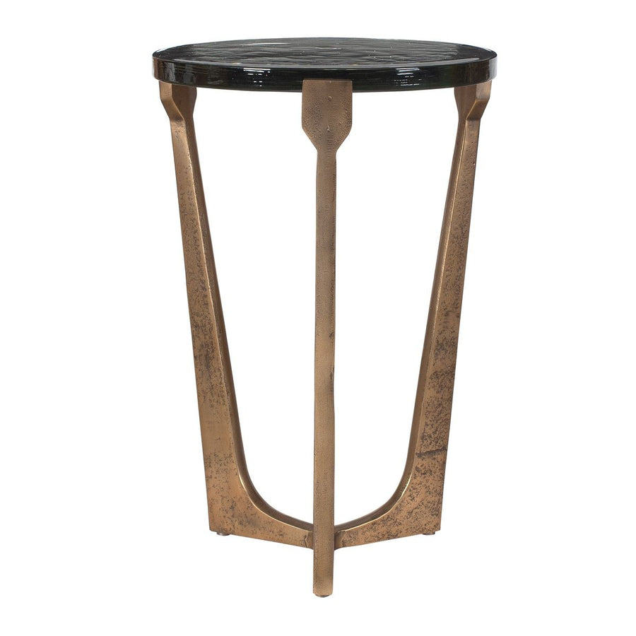 Bohdi Outdoor Brass Accent Table